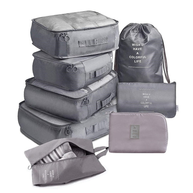 8 Piece Travel Organizer set