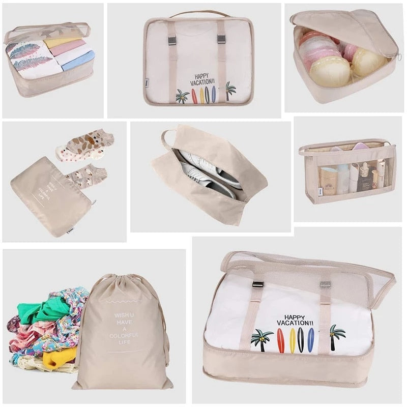 8 Piece Travel Organizer set